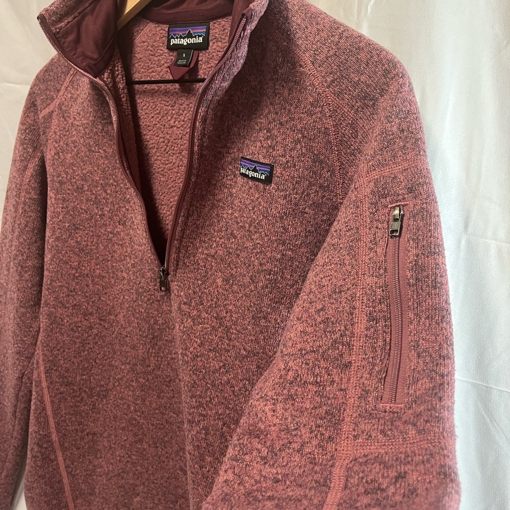 Patagonia Women's Better Sweater 1/4 Zip Up Mauve - Picture 4 of 7